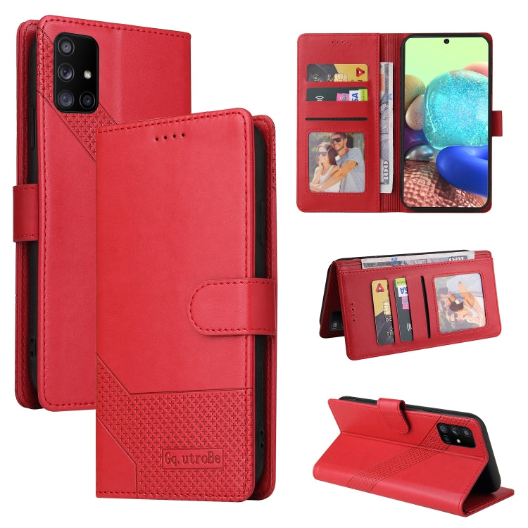 For Samsung Galaxy A71 4G GQUTROBE Skin Feel Magnetic Leather Phone Case