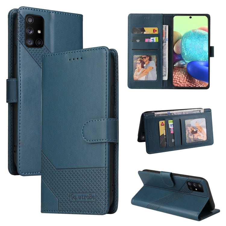 For Samsung Galaxy A71 4G GQUTROBE Skin Feel Magnetic Leather Phone Case