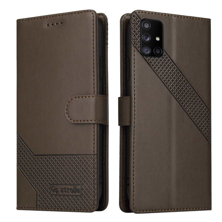 For Samsung Galaxy A71 4G GQUTROBE Skin Feel Magnetic Leather Phone Case
