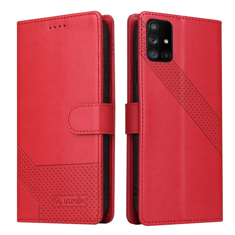 For Samsung Galaxy A71 5G GQUTROBE Skin Feel Magnetic Leather Phone Case