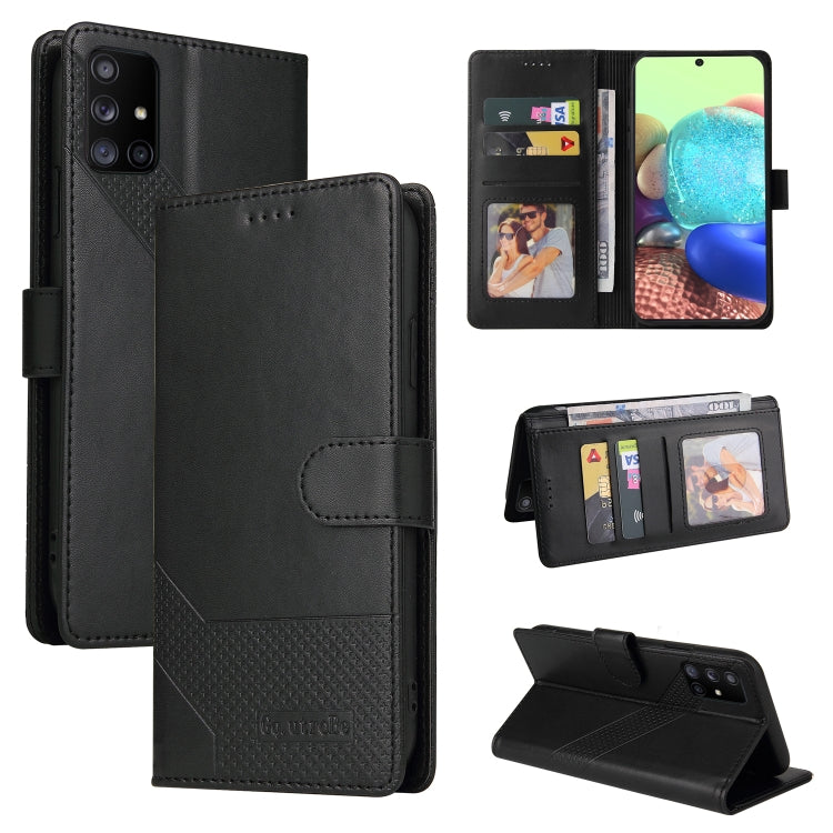 For Samsung Galaxy A71 5G GQUTROBE Skin Feel Magnetic Leather Phone Case