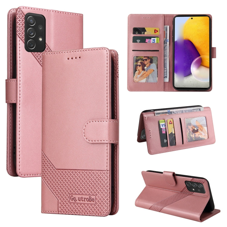 For Samsung Galaxy A72 5G / 4G GQUTROBE Skin Feel Magnetic Leather Phone Case