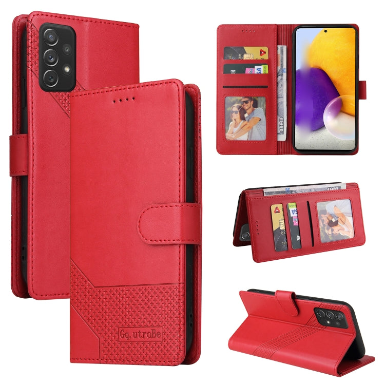 For Samsung Galaxy A72 5G / 4G GQUTROBE Skin Feel Magnetic Leather Phone Case