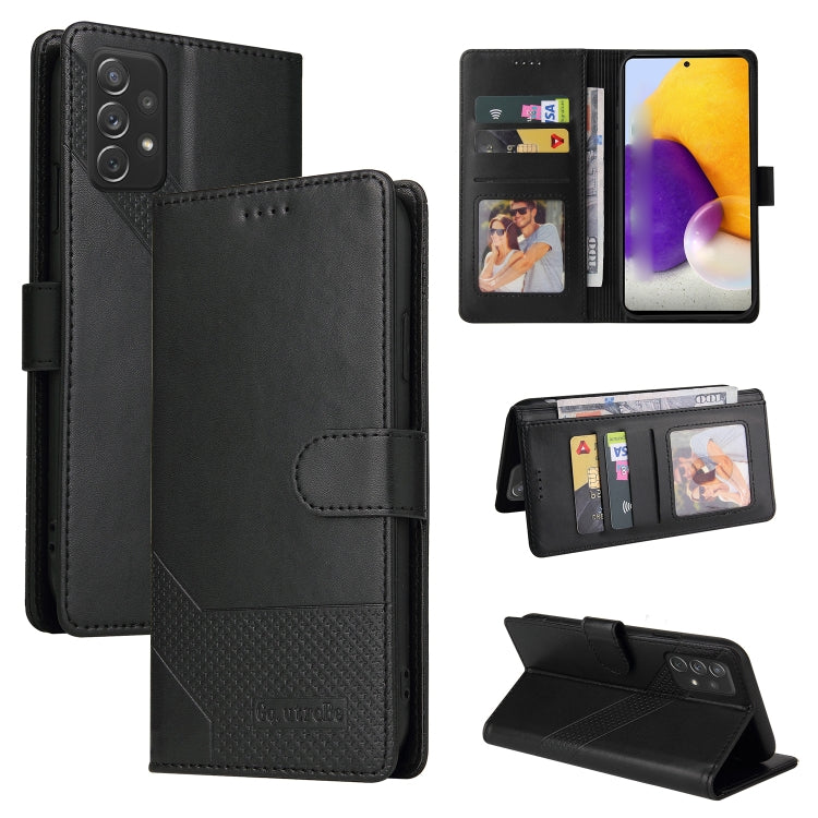 For Samsung Galaxy A72 5G / 4G GQUTROBE Skin Feel Magnetic Leather Phone Case