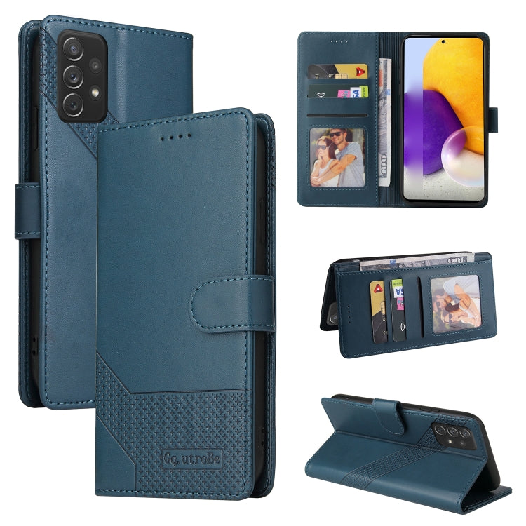 For Samsung Galaxy A72 5G / 4G GQUTROBE Skin Feel Magnetic Leather Phone Case