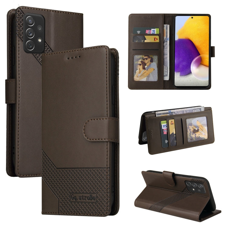 For Samsung Galaxy A72 5G / 4G GQUTROBE Skin Feel Magnetic Leather Phone Case