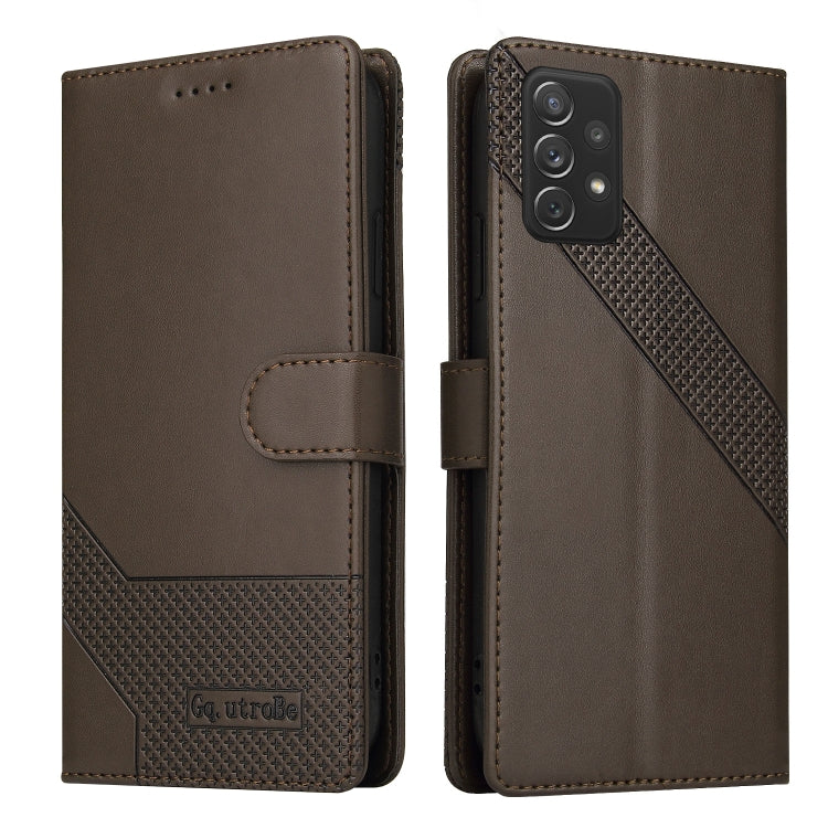For Samsung Galaxy A72 5G / 4G GQUTROBE Skin Feel Magnetic Leather Phone Case