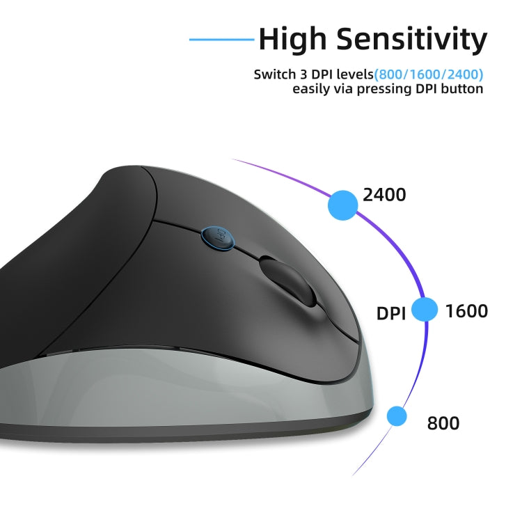 X10 2.4G Wireless Vertical Ergonomic Gaming Mouse