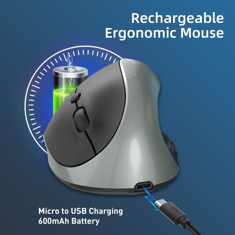 X10 2.4G Wireless Rechargeable Vertical Ergonomic Gaming Mouse