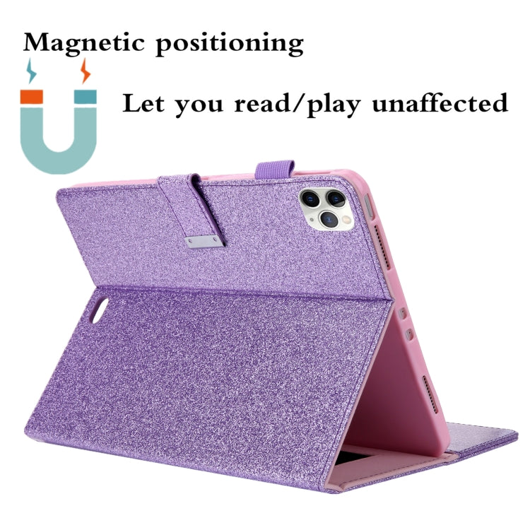 For iPad Pro 11 (2020) & (2018) Small Metal Button Magnetic Attraction Tablet PC Protective Leather Case with Deformable Bracket & Handle & Card Slots & Pen Slot & Sleep / Wake-up Function