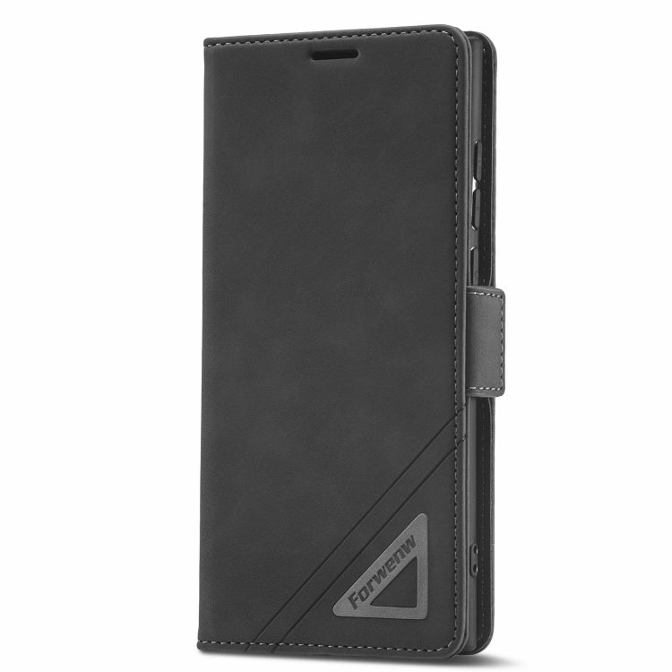 For Samsung Galaxy S22 Ultra 5G Forwenw Dual-side Buckle Leather Phone Case