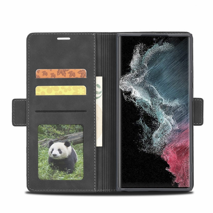 For Samsung Galaxy S22 Ultra 5G Forwenw Dual-side Buckle Leather Phone Case