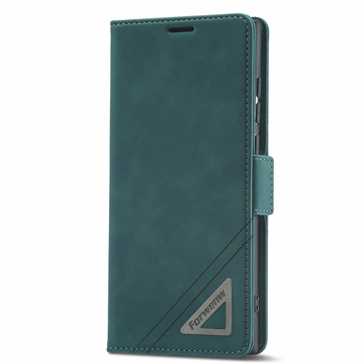 For Samsung Galaxy S22 Ultra 5G Forwenw Dual-side Buckle Leather Phone Case