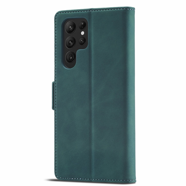 For Samsung Galaxy S22 Ultra 5G Forwenw Dual-side Buckle Leather Phone Case