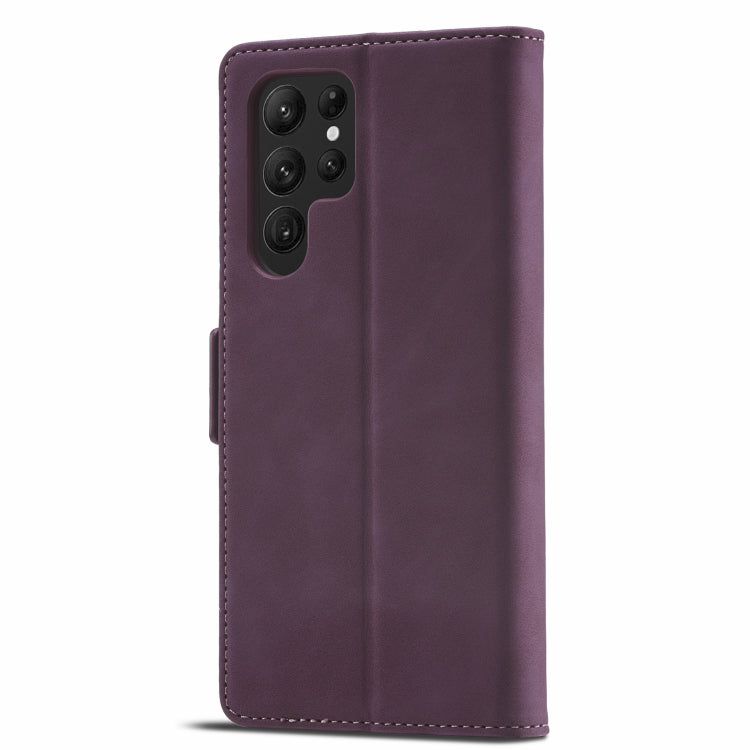 For Samsung Galaxy S22 Ultra 5G Forwenw Dual-side Buckle Leather Phone Case