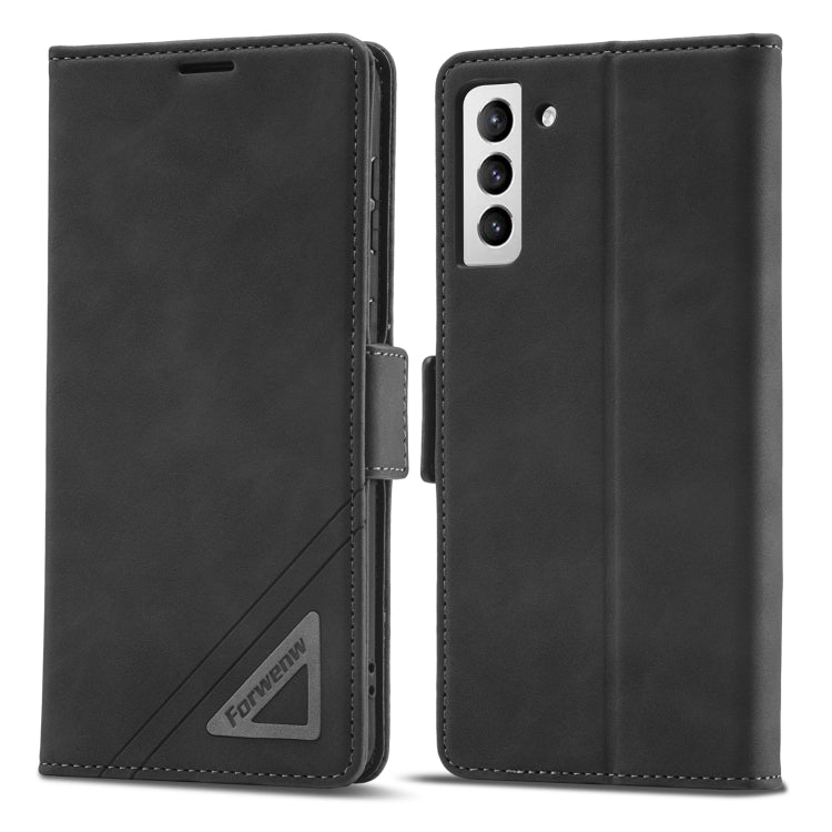 For Samsung Galaxy S21+ 5G Forwenw Dual-side Buckle Leather Phone Case