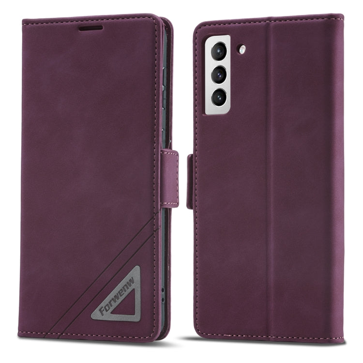 For Samsung Galaxy S21+ 5G Forwenw Dual-side Buckle Leather Phone Case