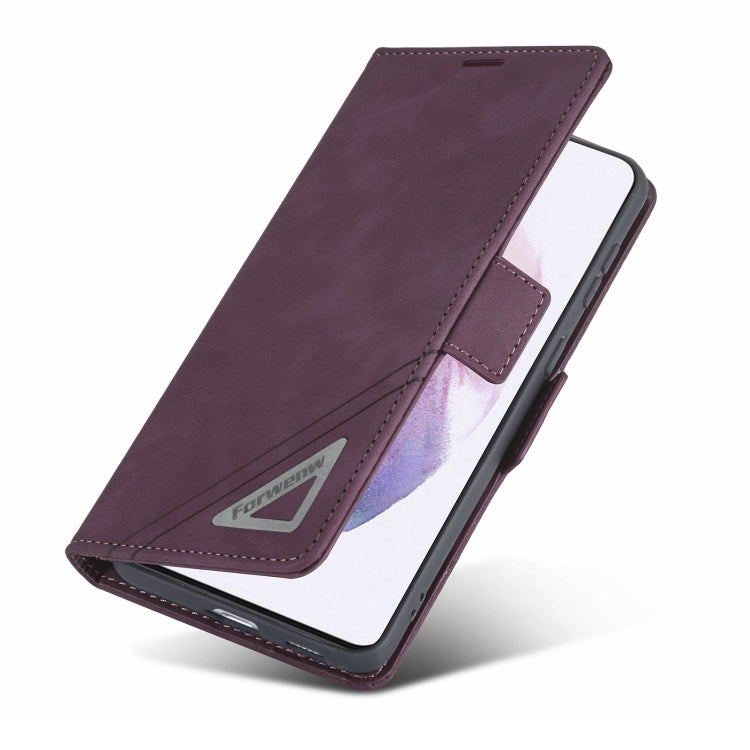 For Samsung Galaxy S21+ 5G Forwenw Dual-side Buckle Leather Phone Case