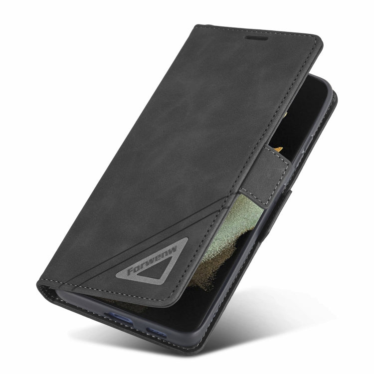 For Samsung Galaxy S21 Ultra 5G Forwenw Dual-side Buckle Leather Phone Case