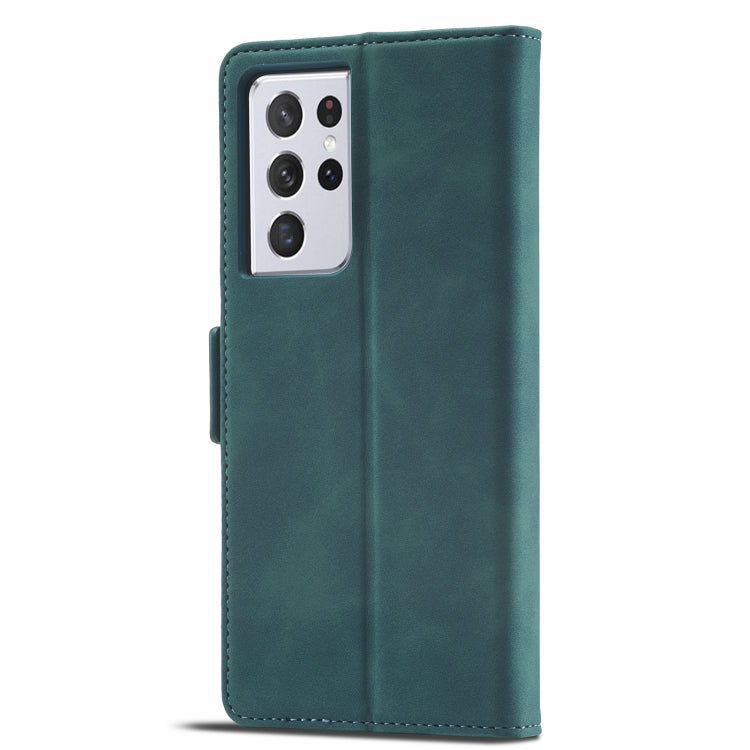 For Samsung Galaxy S21 Ultra 5G Forwenw Dual-side Buckle Leather Phone Case