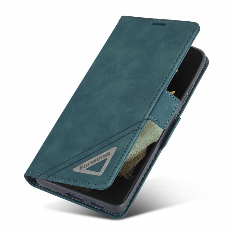 For Samsung Galaxy S21 Ultra 5G Forwenw Dual-side Buckle Leather Phone Case