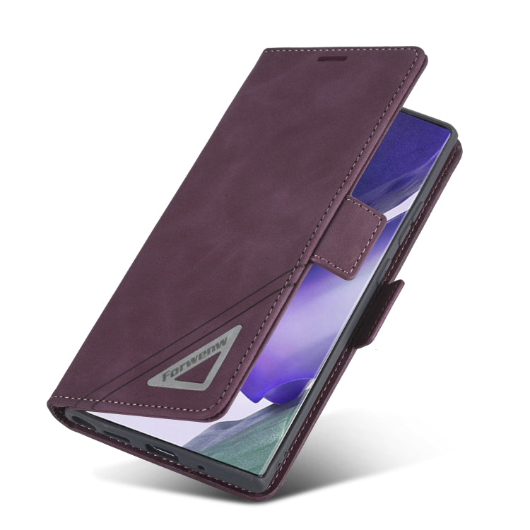 For Samsung Galaxy Note20 Forwenw Dual-side Buckle Leather Phone Case