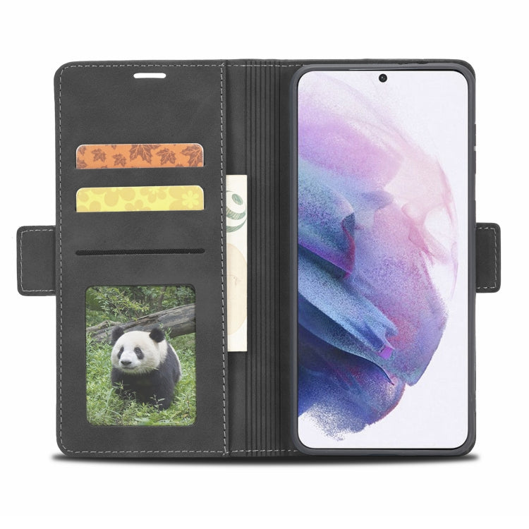 For Samsung Galaxy S21 FE 5G Forwenw Dual-side Buckle Leather Phone Case