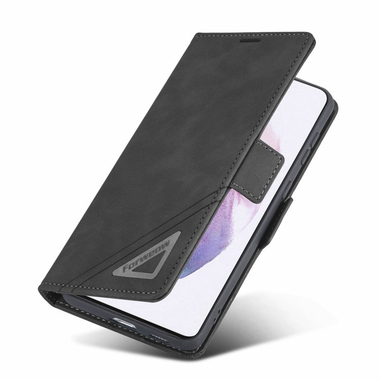 For Samsung Galaxy S21 FE 5G Forwenw Dual-side Buckle Leather Phone Case