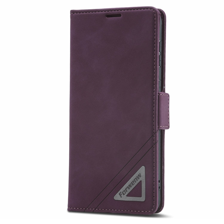 For Samsung Galaxy S21 FE 5G Forwenw Dual-side Buckle Leather Phone Case