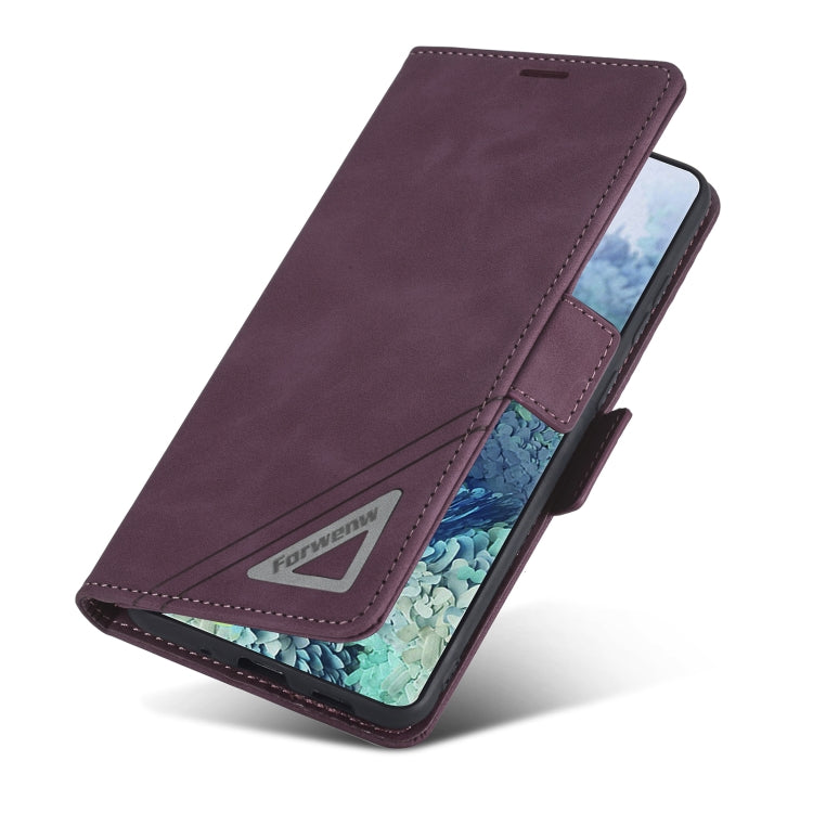For Samsung Galaxy S20 FE Forwenw Dual-side Buckle Leather Phone Case