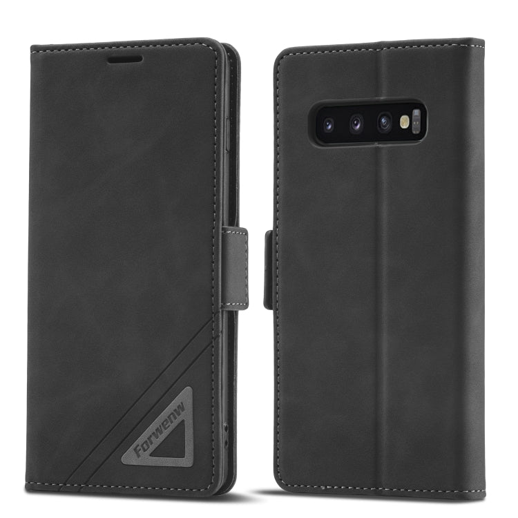 For Samsung Galaxy S10+ Forwenw Dual-side Buckle Leather Phone Case