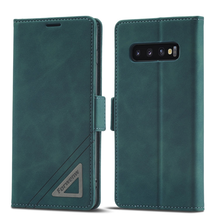 For Samsung Galaxy S10+ Forwenw Dual-side Buckle Leather Phone Case