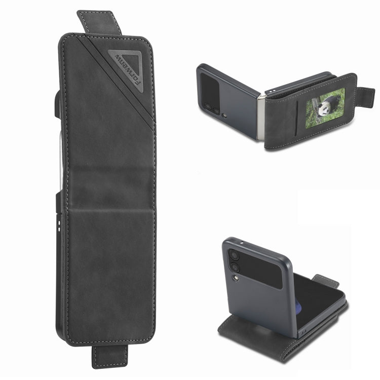 For Samsung Galaxy Z Flip3 5G Forwenw Dual-side Buckle Leather Phone Case