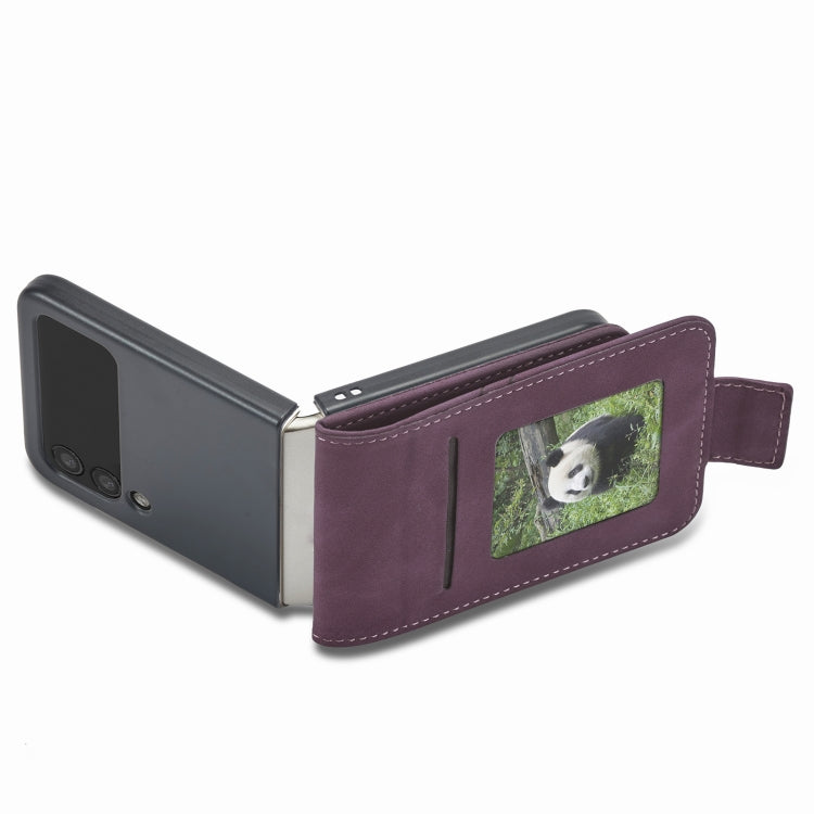 For Samsung Galaxy Z Flip3 5G Forwenw Dual-side Buckle Leather Phone Case