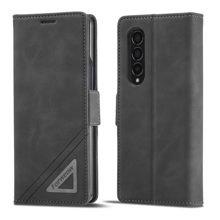 For Samsung Galaxy Z Fold3 5G Forwenw Dual-side Buckle Leather Phone Case