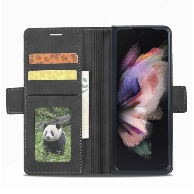 For Samsung Galaxy Z Fold3 5G Forwenw Dual-side Buckle Leather Phone Case