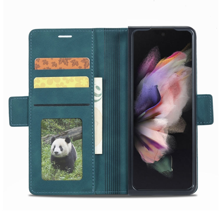 For Samsung Galaxy Z Fold3 5G Forwenw Dual-side Buckle Leather Phone Case