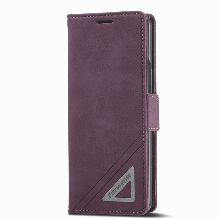 For Samsung Galaxy Z Fold3 5G Forwenw Dual-side Buckle Leather Phone Case