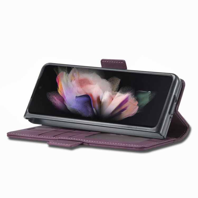 For Samsung Galaxy Z Fold3 5G Forwenw Dual-side Buckle Leather Phone Case