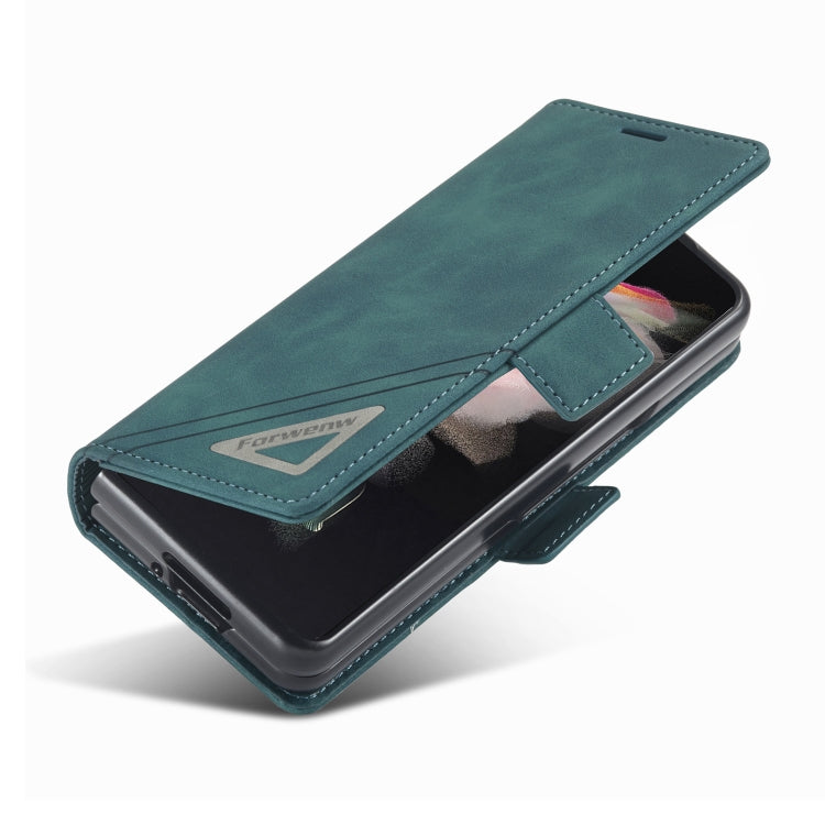 For Samsung Galaxy Z Fold4 Forwenw Dual-side Buckle Leather Phone Case
