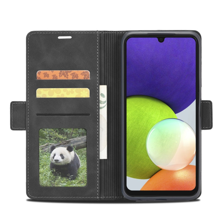 For Samsung Galaxy A22 5G Forwenw Dual-side Buckle Leather Phone Case