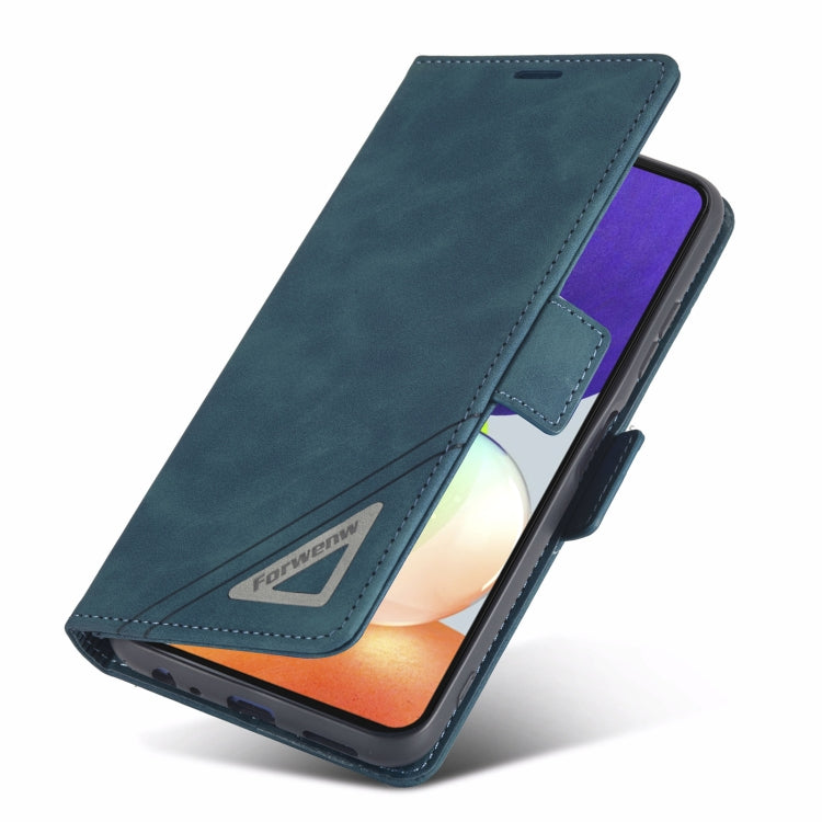 For Samsung Galaxy A22 5G Forwenw Dual-side Buckle Leather Phone Case