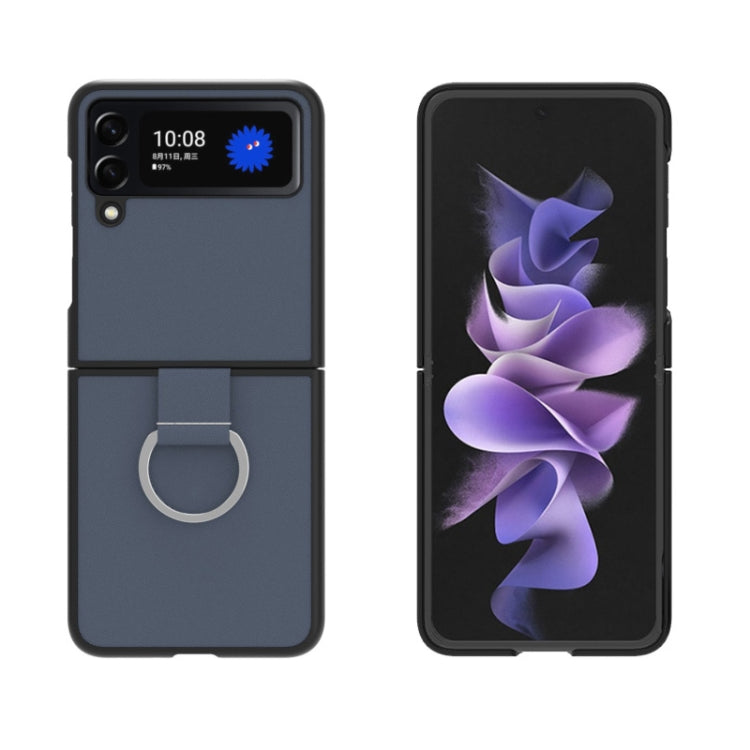For Samsung Galaxy Z Flip3 5G Fabric Shockproof TPU Fold Protective Case with Lanyard