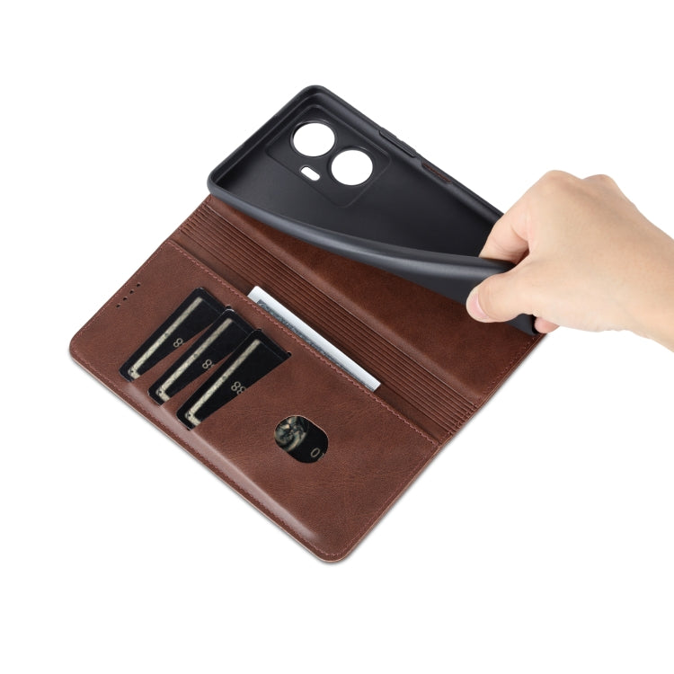 For vivo Y77e/Y77 5G Global AZNS Magnetic Calf Texture Leather Phone Case