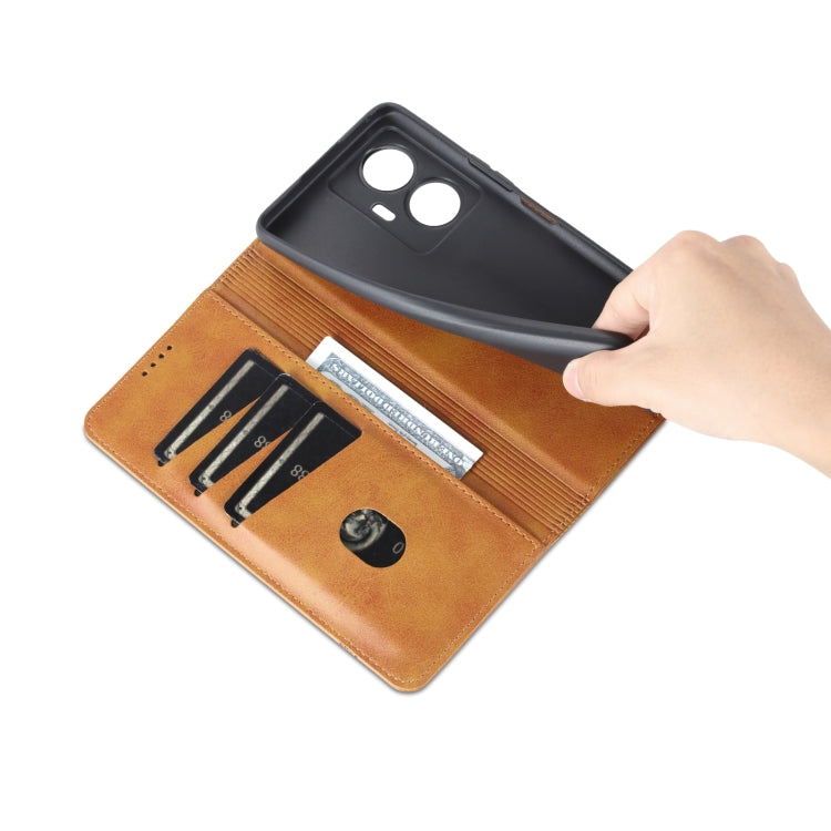 For vivo Y77e/Y77 5G Global AZNS Magnetic Calf Texture Leather Phone Case