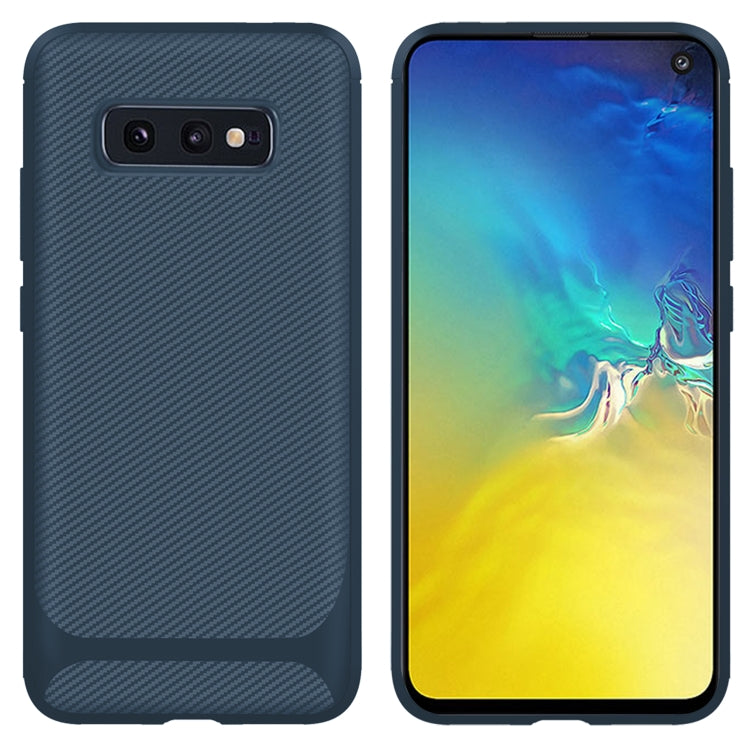 For Galaxy S10 Carbon Fiber Texture Shockproof TPU Protective Case