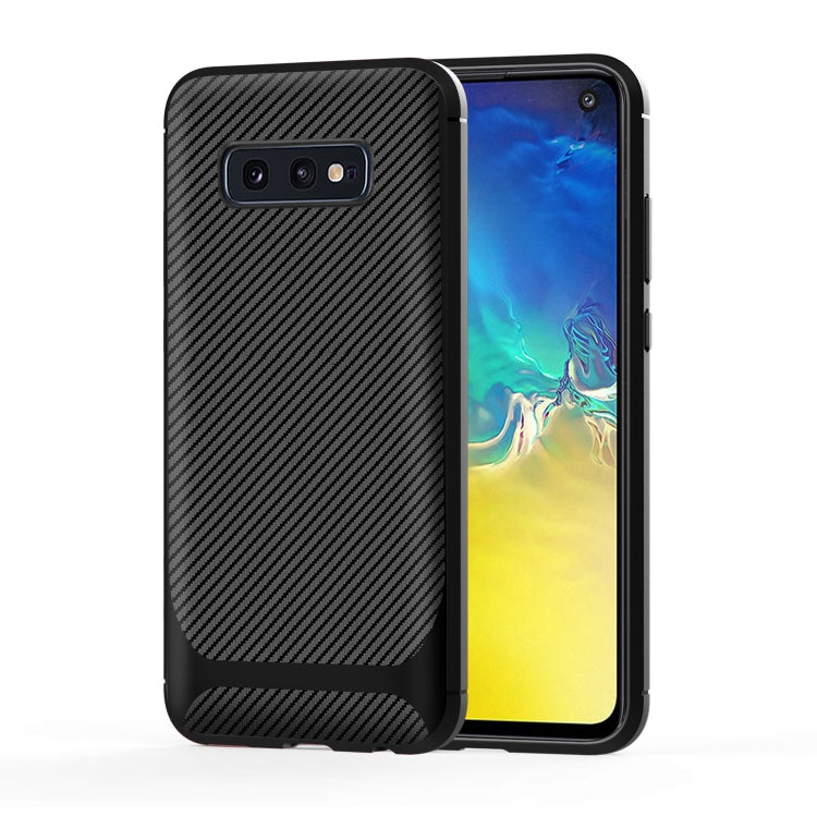 For Galaxy S10e Carbon Fiber Texture Shockproof TPU Protective Case