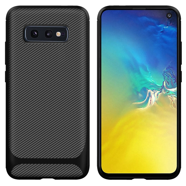 For Galaxy S10e Carbon Fiber Texture Shockproof TPU Protective Case