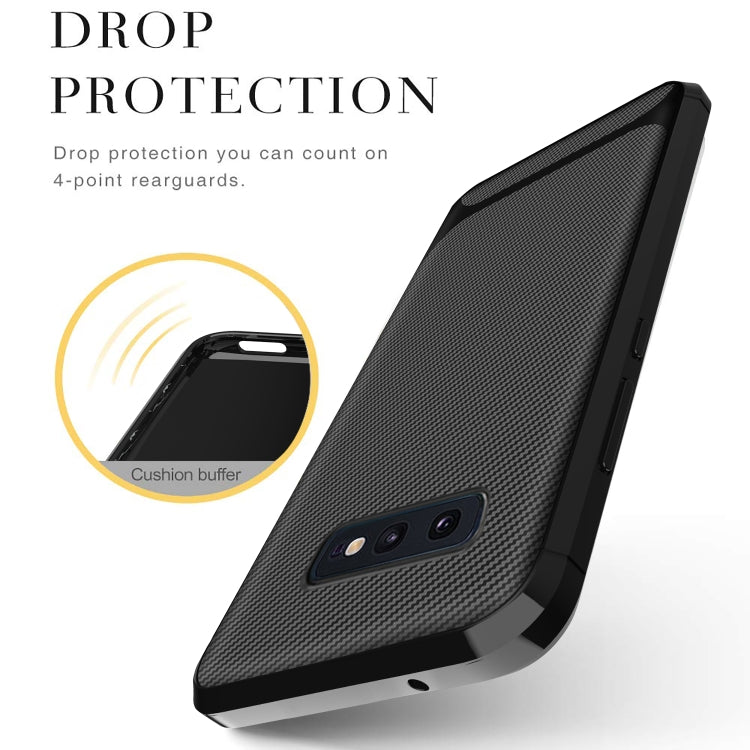 For Galaxy S10e Carbon Fiber Texture Shockproof TPU Protective Case