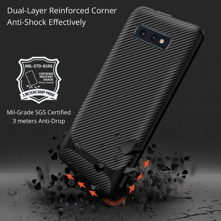 For Galaxy S10e Carbon Fiber Texture Shockproof TPU Protective Case